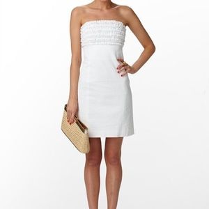 Lilly Pulitzer White Seersucker Franco Dress
